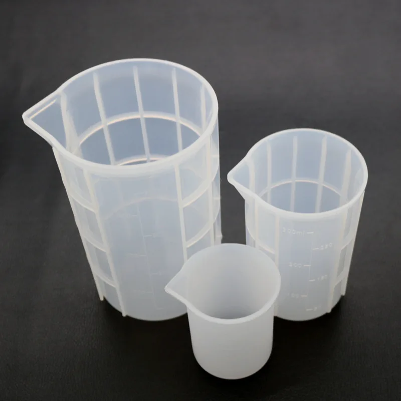 Silicone Measuring Cup Tools for UV Resin Epoxy Molding Silicone Dispensing Cup  Dispensing Cups 100ML 300ML 750ML