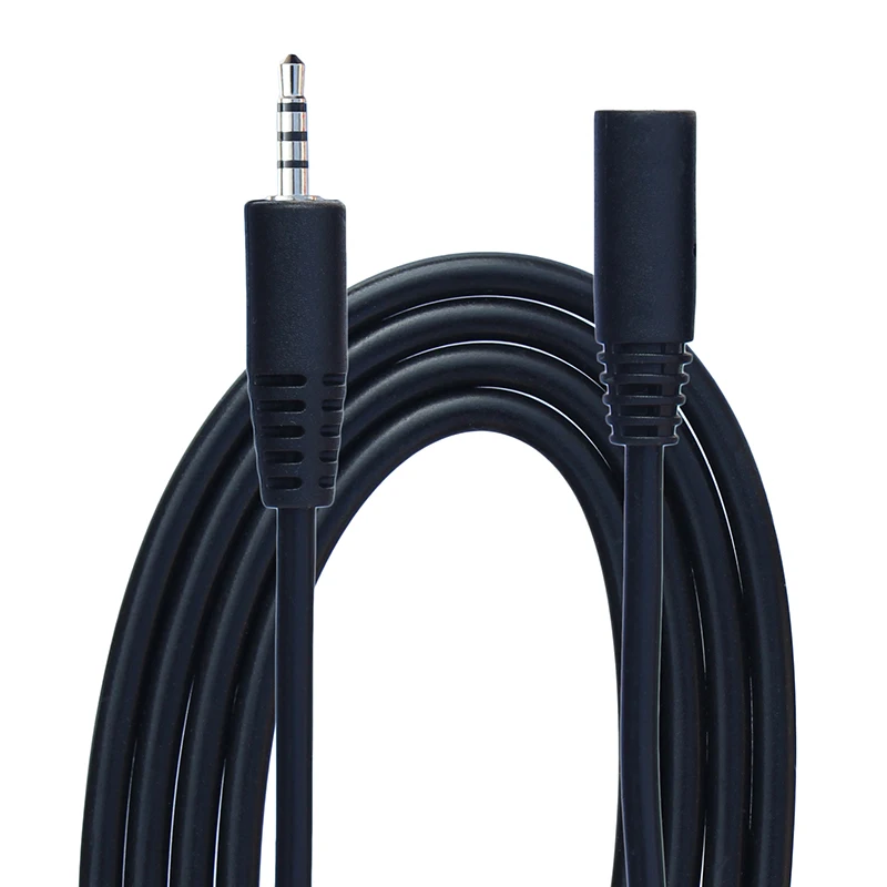 0.5M 1.5M 4 polak stereo 2.5mm Jack męski do żeńskiego przedłużacz kabla Audio