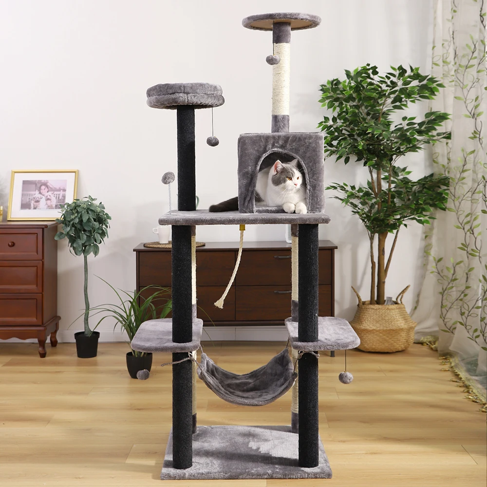 Imagem -03 - Tipos de Entrega Doméstica Cat Tree House Tower Condomínio Cat Scratching Post para Indoor Kitten Jumping Toy com Escada Jogando Árvore 9