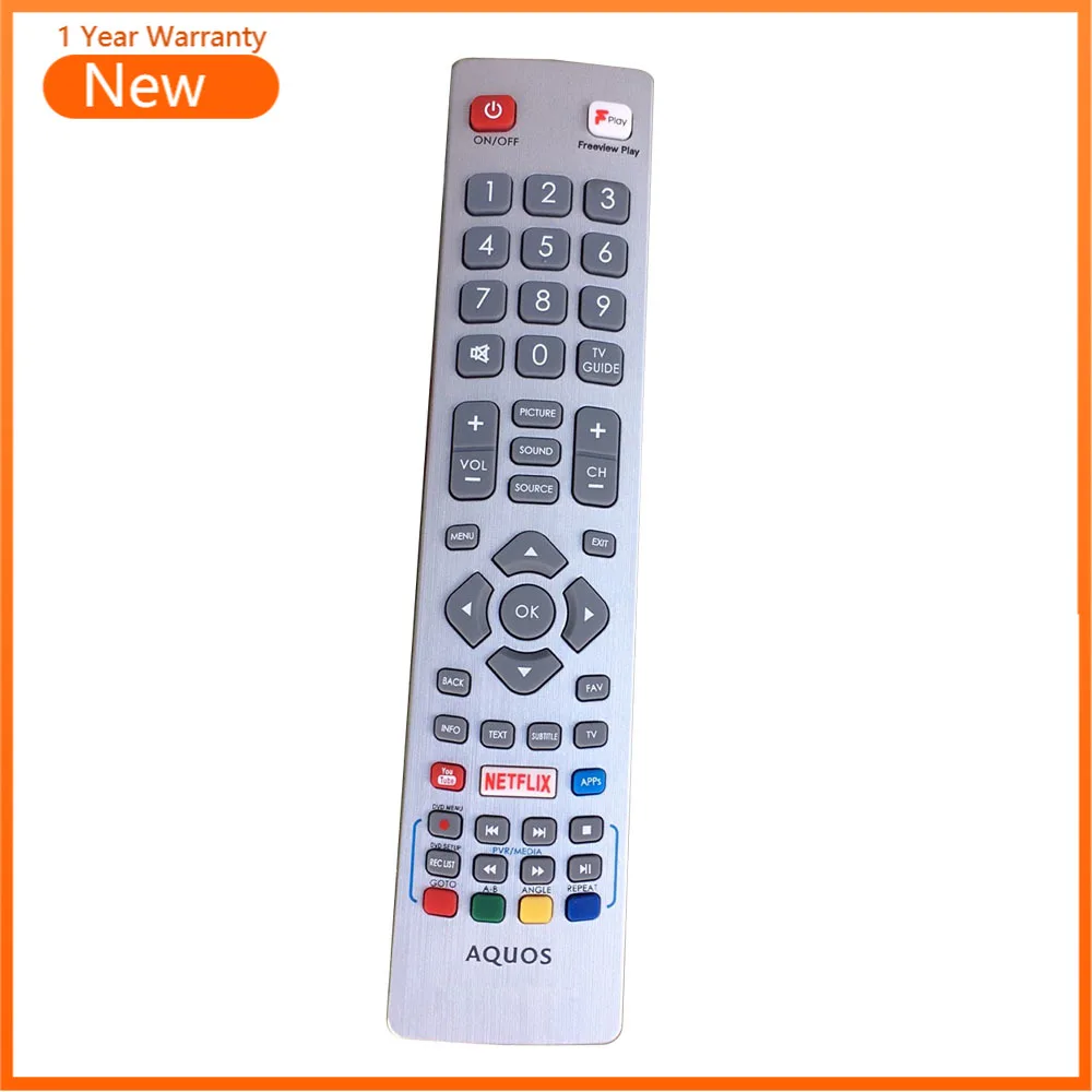 For Sharp Aquos Smart LED TV IR Controle with Netflix Youtube 3D Button Fernbedienung Universal Remote Control SHWRMC0115