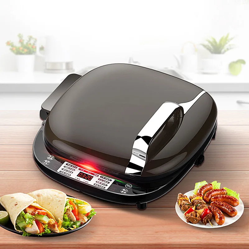 Electric Baking Pan Double Side Heating Non-stick Pancake Maker can be removed washing 1350w Electric Grill