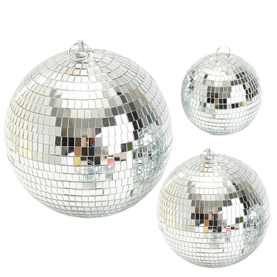 Thrisdar Dia25CM 30CM Glass Mirror Disco Ball Home Party KTV Bar Shop Holiday Christmas Reflective Disco Ball Light