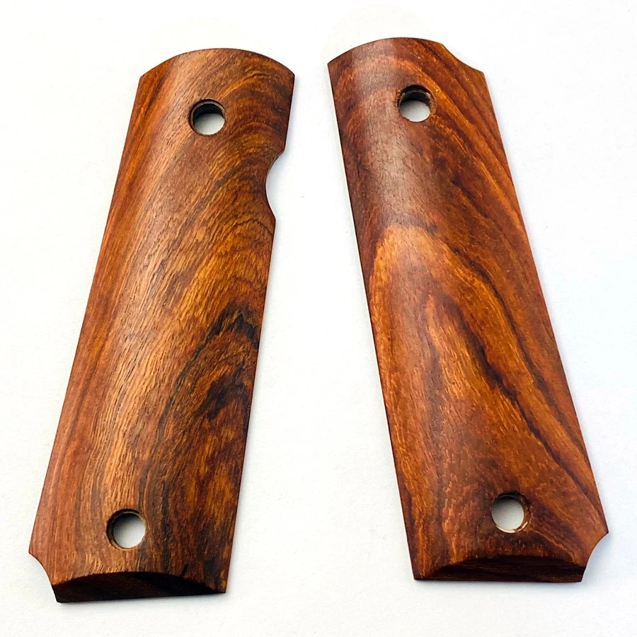 1 Pair Natural wood Handle Patches Material Non-slip Hand Grip DIY Blanks Scales Slabs For P4 ZY 1911 Models