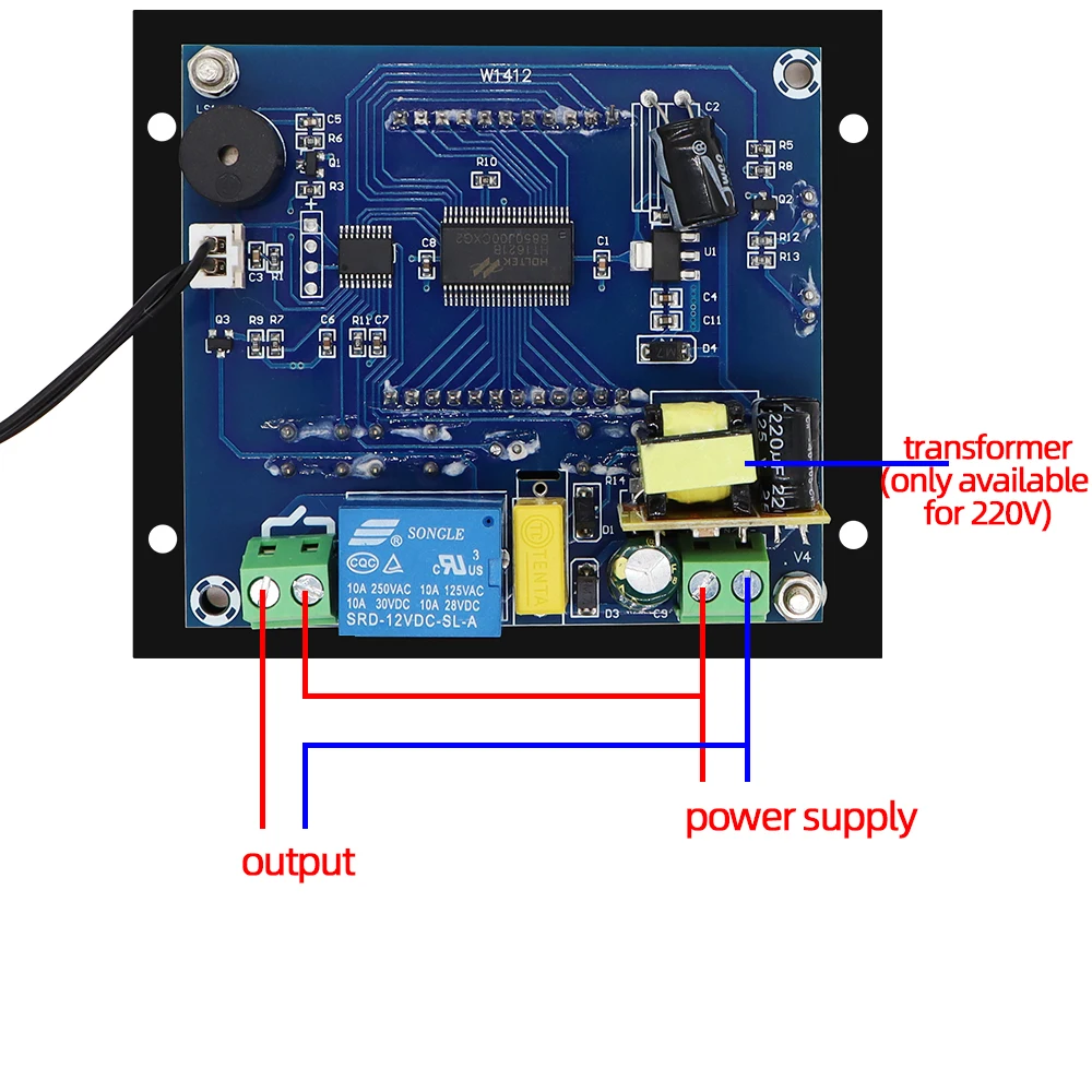 ZFX-W1412 Microcomputer regolatore di temperatura del termostato di controllo Sensore interruttore di raffreddamento a bordo di riscaldamento 12V