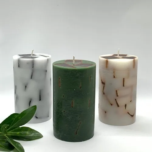 TabSecret Flavored 3x Candle Set with Particle Design 8x13 cm