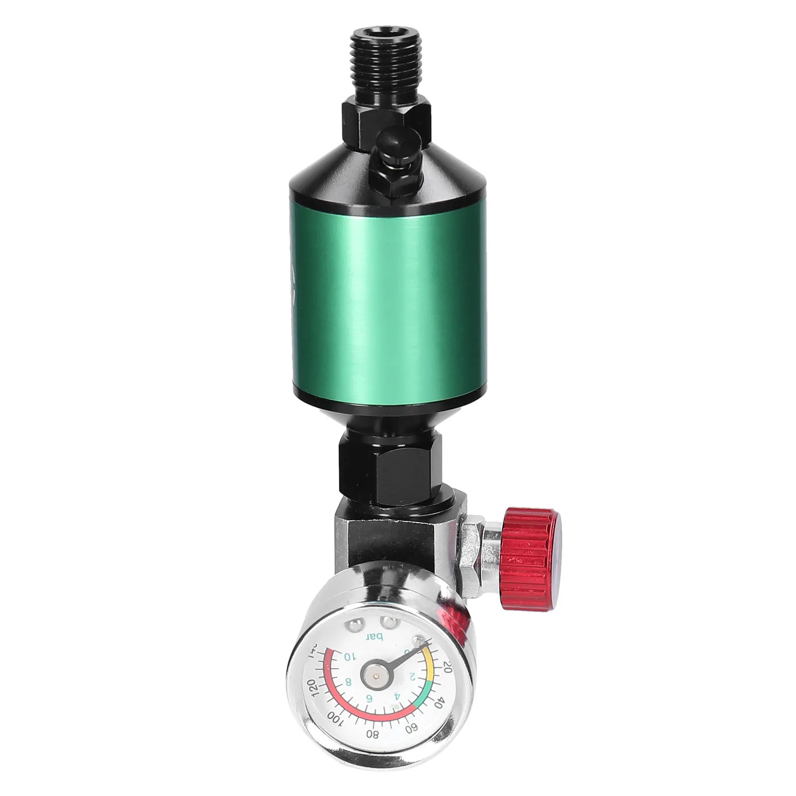 Aluminum Sprayer Regulator Gauge with Air-Filter Set Paint-Spray Filtering Tool Regulator In-Line Water Trap Oil-water Separator