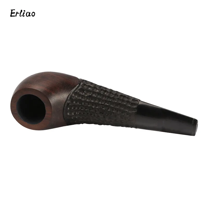 Good Quality Ebony Wood Pipes Portable Creative Smoking Pipe Tobacco Narguile Grinder Smoke Cigarette Holder Mouthpiece