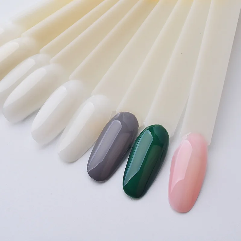 Tarjeta de colores para uñas postizas, herramienta de tablero de práctica de esmalte de Gel, paleta en forma de abanico, 50 piezas