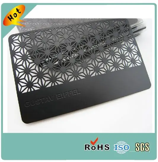 Laser Cut Manufacturer Custom Print Stainless Steel Black Metal Business Card Personalized