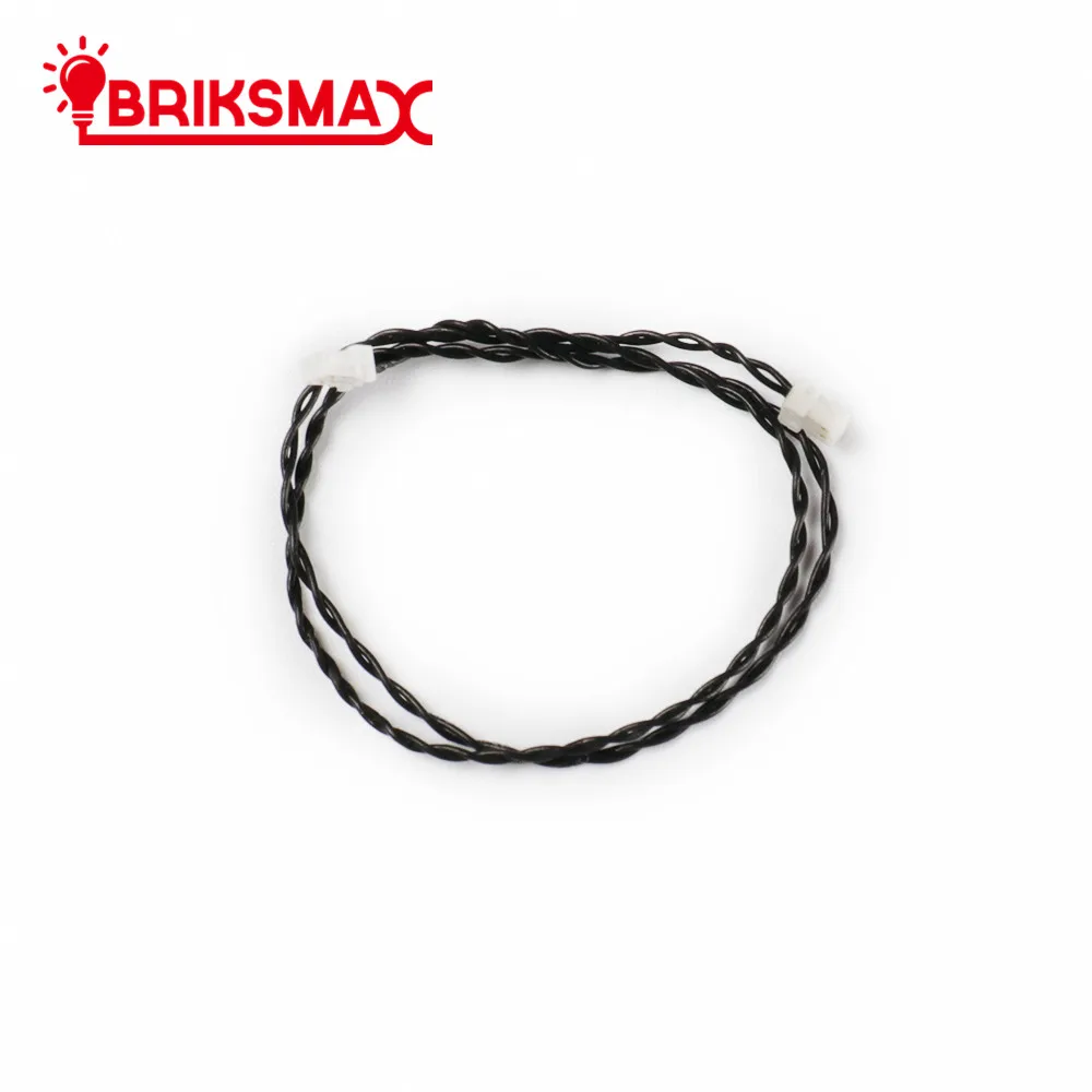 BriksMax DIY 팬용 LED 조명 액세서리, 빌딩 블록 모델과 호환 가능한 연결 케이블, 2 핀 플러그, 팩당 3 개, 0.8mm