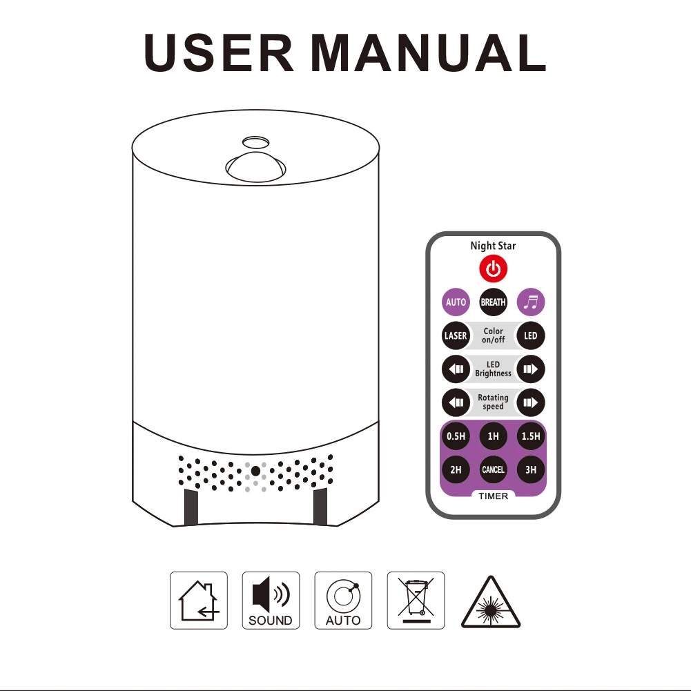 USB Night Light Starry Sky Projector Water Wave Lamp LED Star Music Rotating Remote Control Bluetooth Bedroom Bedside Lamp