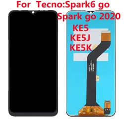 100% Test  For Tecno Spark 6 GO LCD KE5J KE5K KE5 LCD Display Touch Screen Digitizer For Spark GO 2020 KE5S Repair Parts