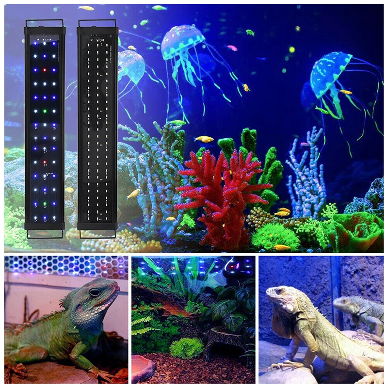 Dimmer Aquarium Lights With Timer Coral Light LED Dimmable Lamp For Marine Freshwater Aquariums Fish Tank Decoration Lighting