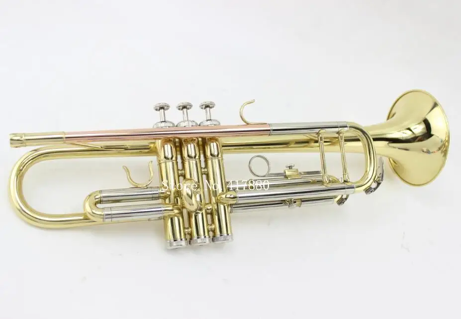 

MARGEWATE Bb Trumpet High Quality B Flat Gold Lacquer Pipe Musical Instrument Playing Trumpet with Mouthpiece Case