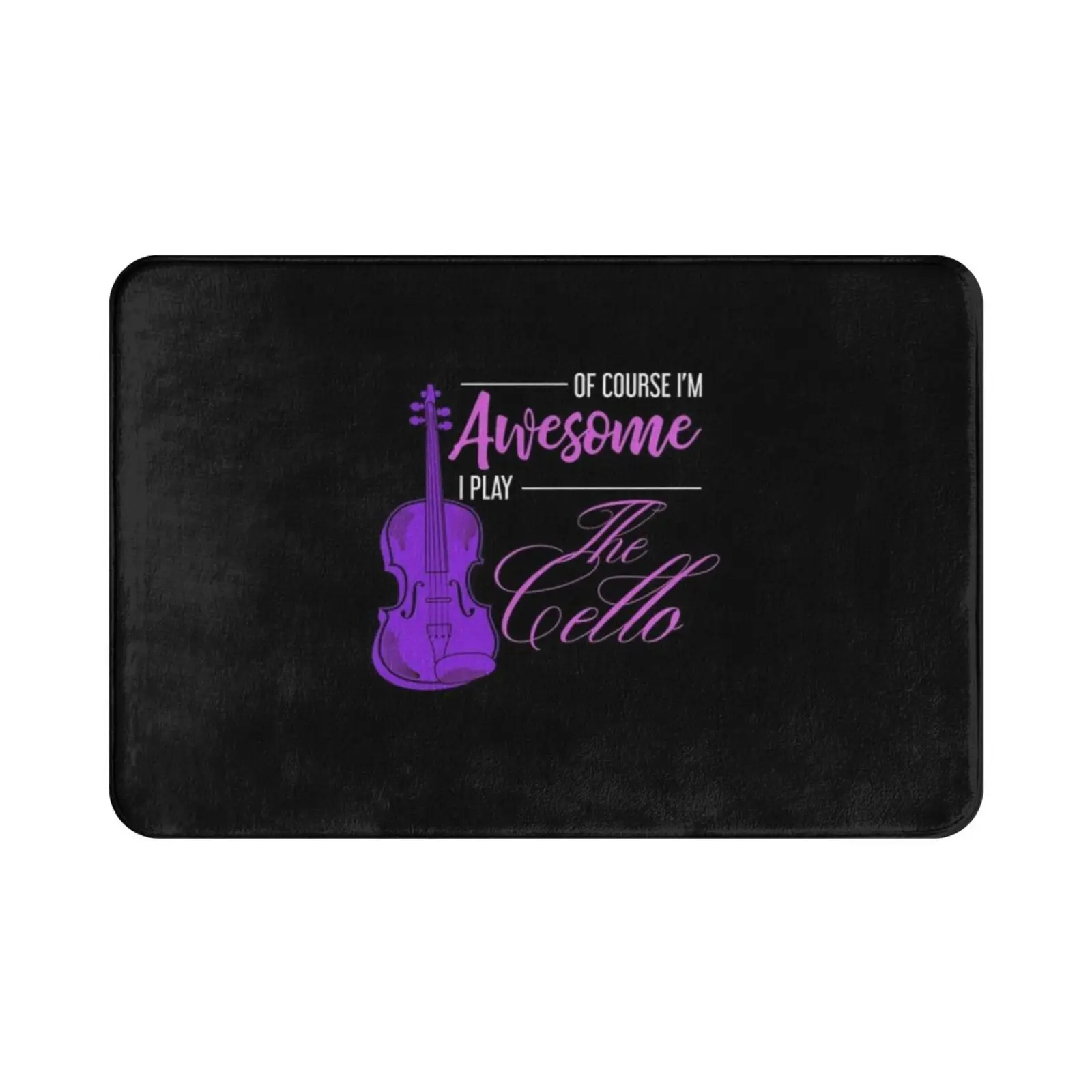 Cellist Girl Cello Carpet Mat Rug Cushion Soft Non-Slip Cello Cellist Cello Player Music Musician Musical Instrument