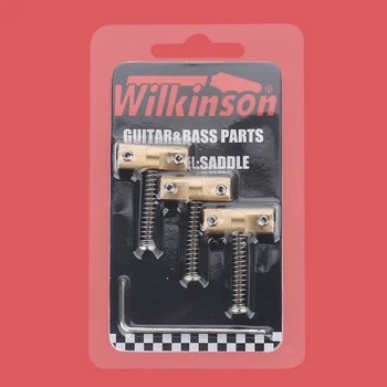 Wilkinson selles de pont de guitare 3 pièces selle compensée de pont de guitare en laiton pour accessoires de guitare Tele Telecaster