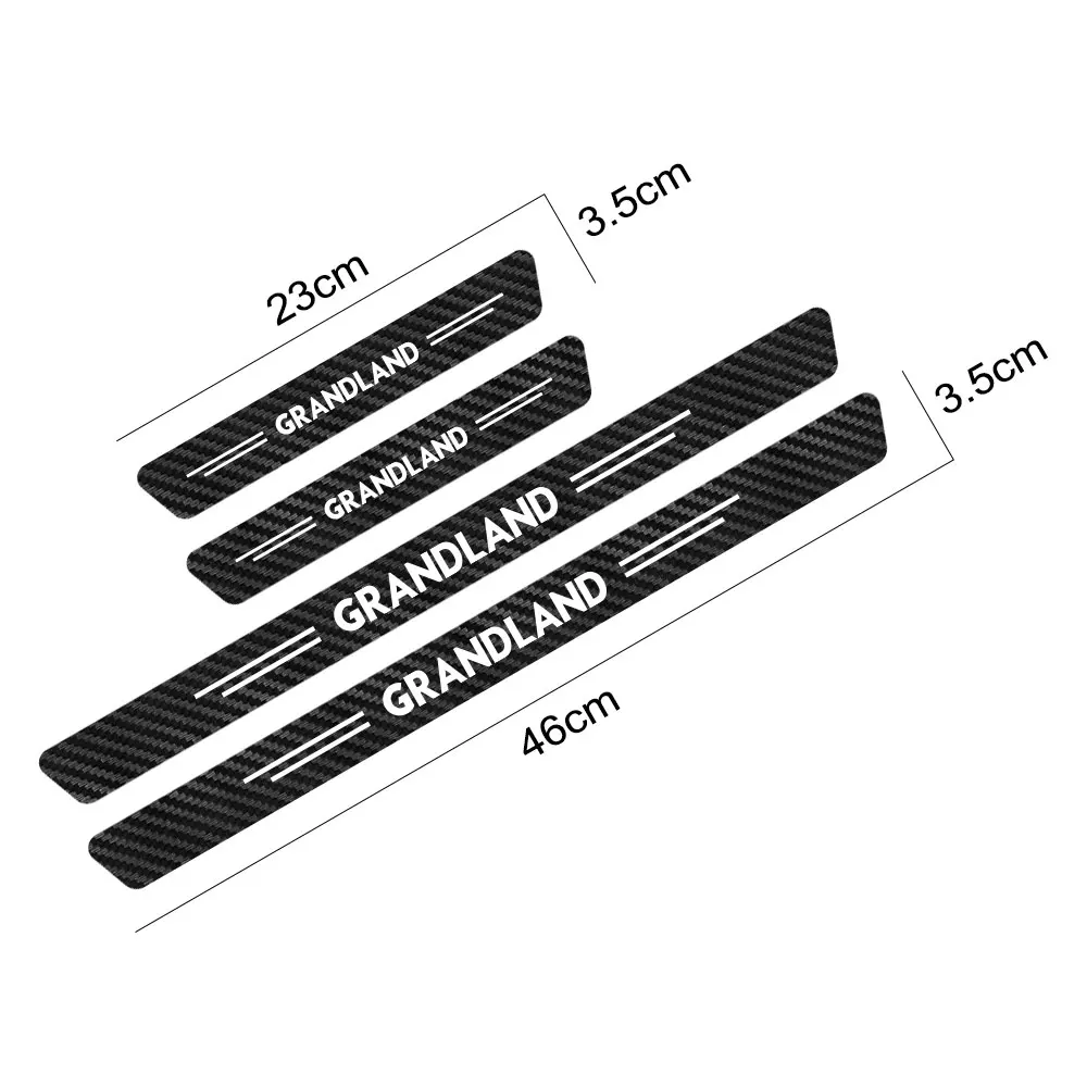 For Opel Vauxhall Astra Corsa Insignia Vectra Zafira Grandland Meriva Mokka Crossland X Auto Accessories Car Door Sill Stickers