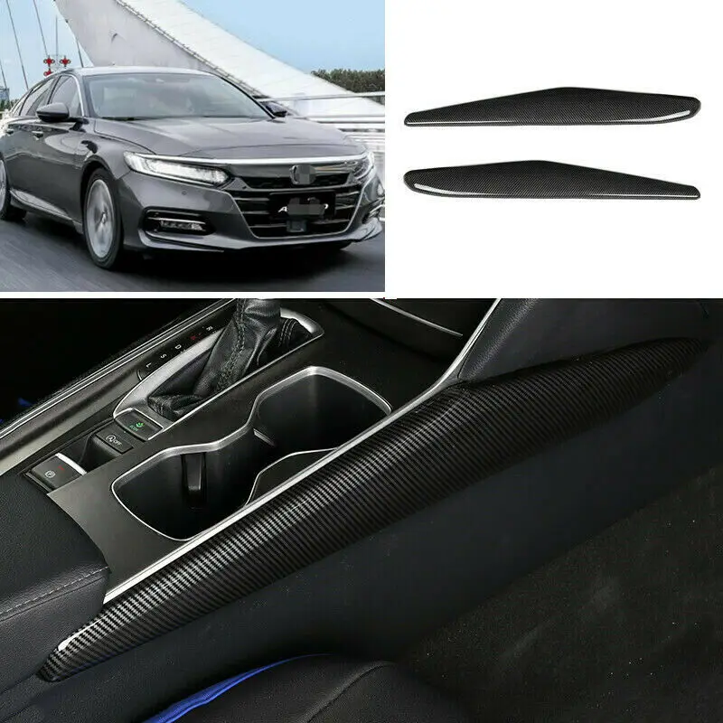 

For Honda Accord 2018-2020 Carbon Look Side Central Console Both Side Trim Strip