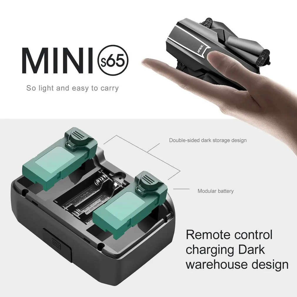 S65 Mini Drone 4K Daul กล้อง WiFi FPV แบบพกพารีโมทคอนโทรล Drones RC Quadcopter กล้อง Dron ของเล่น