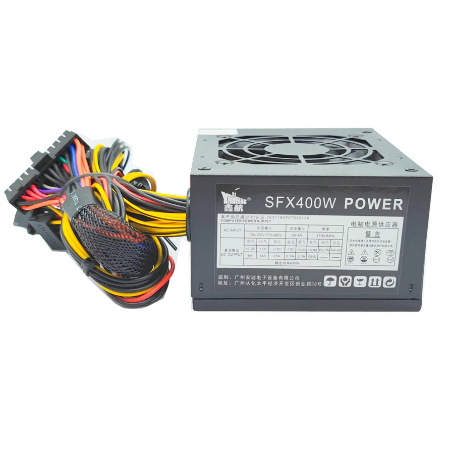 

New Update Version Small Power Supply Rated 400W Platinum 110V 220v ITX Mute Desktop SFX Small Desktop PSU