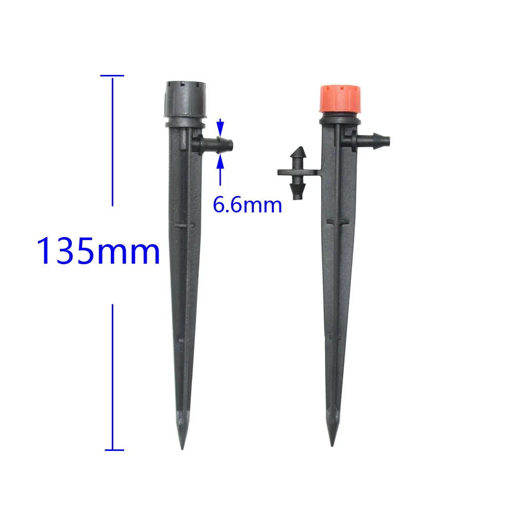 10PCS 13cm Micro Bubbler Drip Irrigation Adjustable Emitters Stake Water Dripper Farmland Use 4/7mm Hose