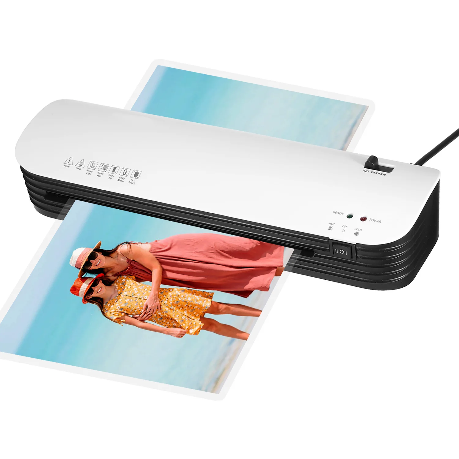 SL299 Laminator Machine Set A4 Hot and Cold Lamination 2 Roller System with 20 Laminating Pouches Paper Cutter Corner Rounder