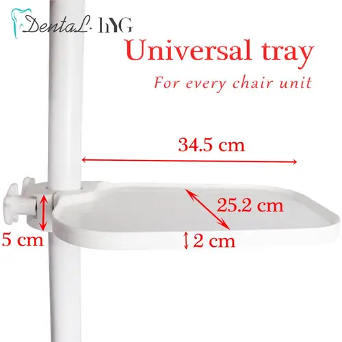 Imagen 1 del producto Bandeja escaladora de silla Dental, bandeja de estante montada en poste de plástico Dental, accesorios de unidad de silla de dentista, equipo de odontología