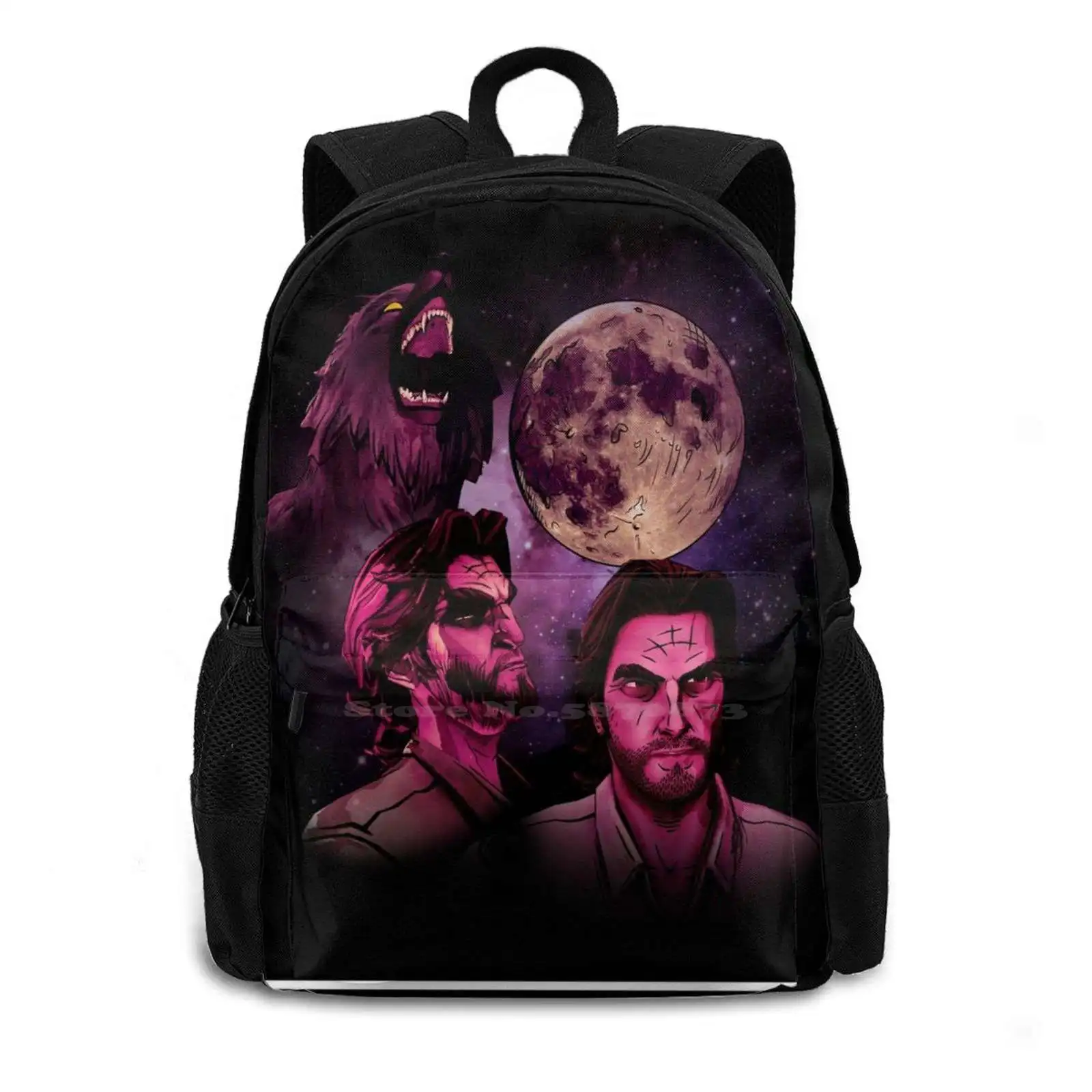 Three Bigby Hot Sale Schoolbag Backpack Fashion Bags Twau Fables The Walking Dead Three The Wolf Bigby Wolf