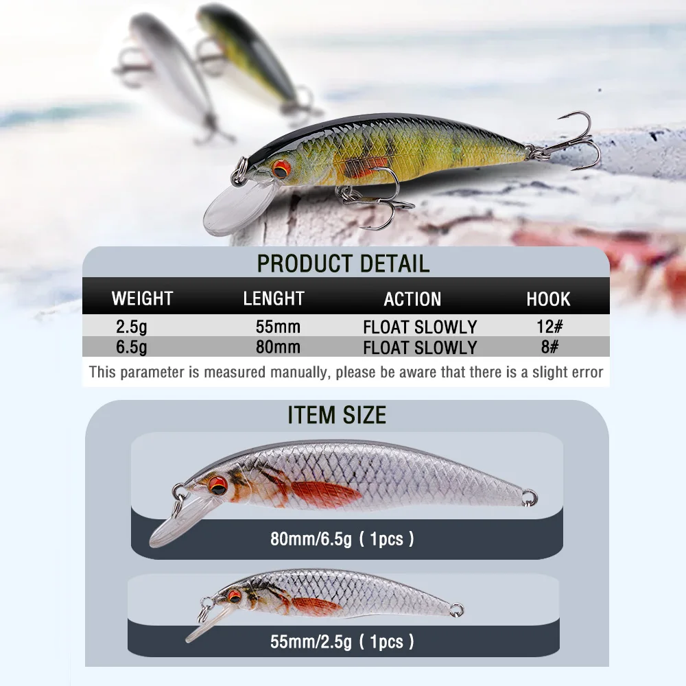 GOBASS Jerkbait Hunting Fishing Lure Wobblers For Pike Bait Minnow Crankbait Artificial Fishing Pike Hard Lures For Bass Tackle