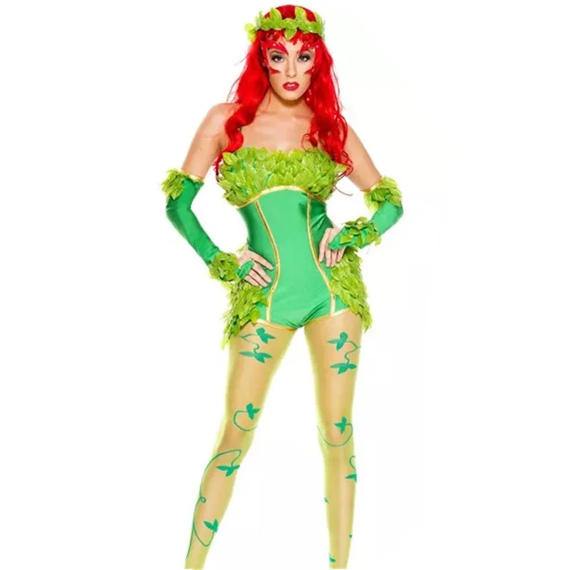 

Ireland St. Patrick Day Flower Fairy Cosplay Costume Halloween Green Goblin Elf Princess Party Dress