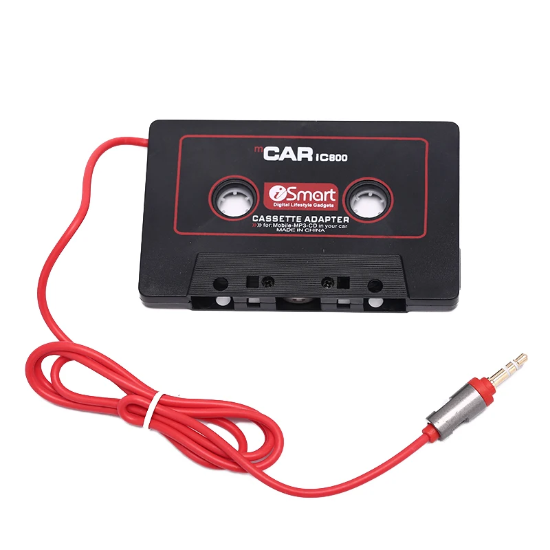 110cm Universal Audio Tape Adapter 3.5mm Jack Plug Car Stereo Audio Cassette Adapter For Ipod  MP3 CD Player