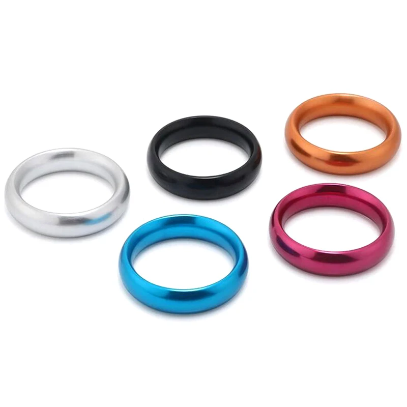 40/45/50mm Male Aluminum Alloy Metal Penis Ring Delay Ejaculation Cock Ring Sex For Men Erotic Games Cock Ring Adult Products 18