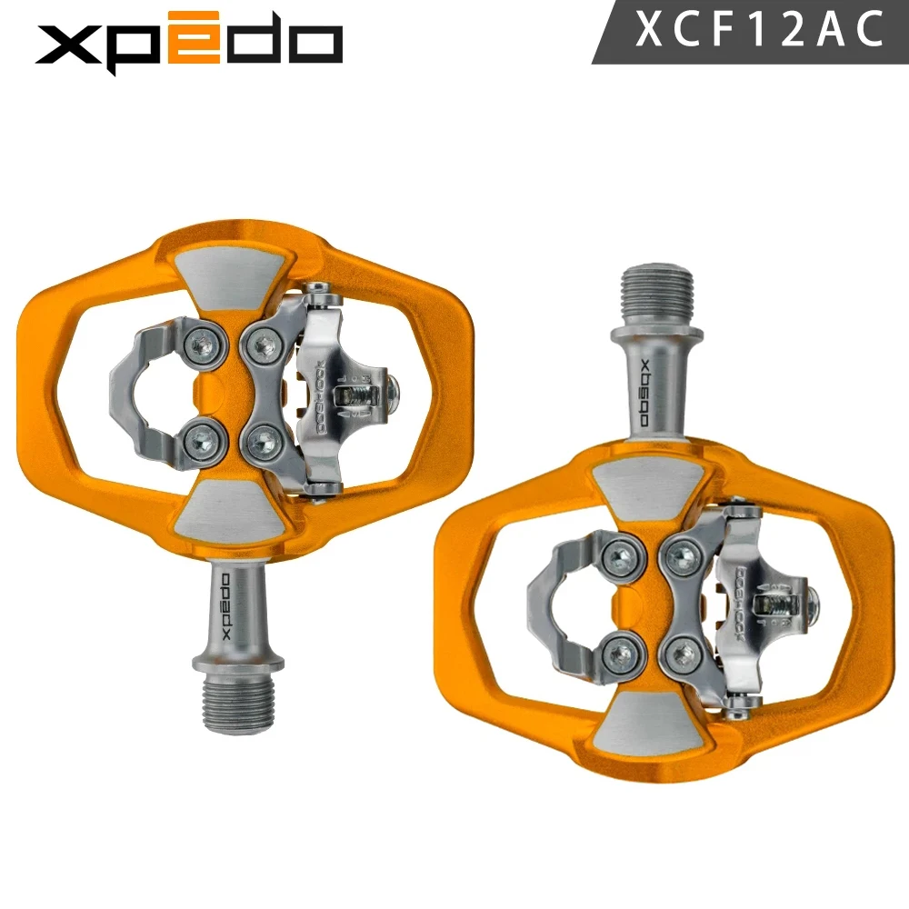 Wellgo Xpedo XCF12AC Ultralight 295g/pair Mountain Bike Clipless Pedal with 3 Bearing High Strength Alloy MTB Self-locking pedal