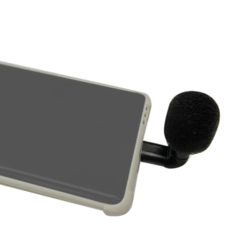OOTDTY Noise Cancelling Mic Professional Microphone Type C/ 3.5mm Mini Mobile Phone Mic for Speech Vlog Recording Interview