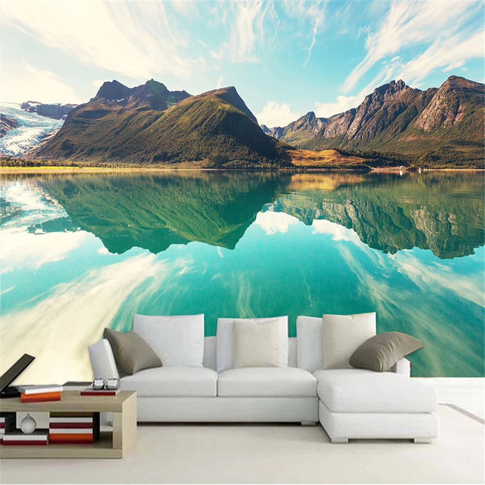 

Custom Photo Wallpaper 3D Nature Landscape Lake Mural Living Room TV Sofa Backdrop Wall Painting Home Decor Papel De Parede Sala