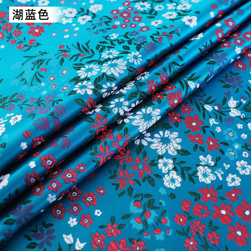 Satin jacquard pattern designer clothes fabrics for sewing cheongsam kimono DIY brocade patchwork material