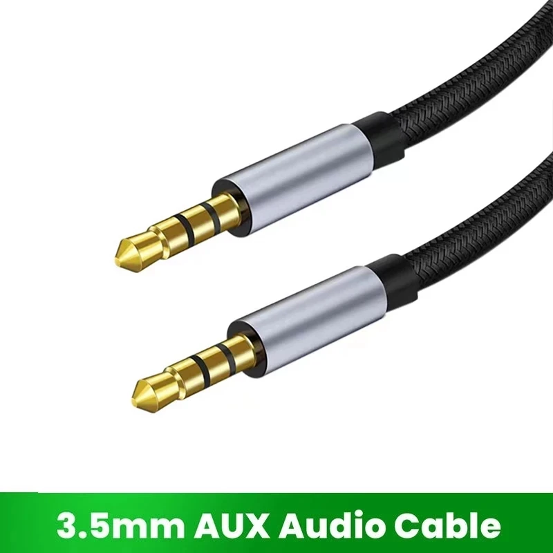 차량용 헤드폰 어댑터용 Aux 케이블 스피커 와이어, 3.5mm 잭 오디오 케이블, 수 잭-잭 코드, 삼성 샤오미