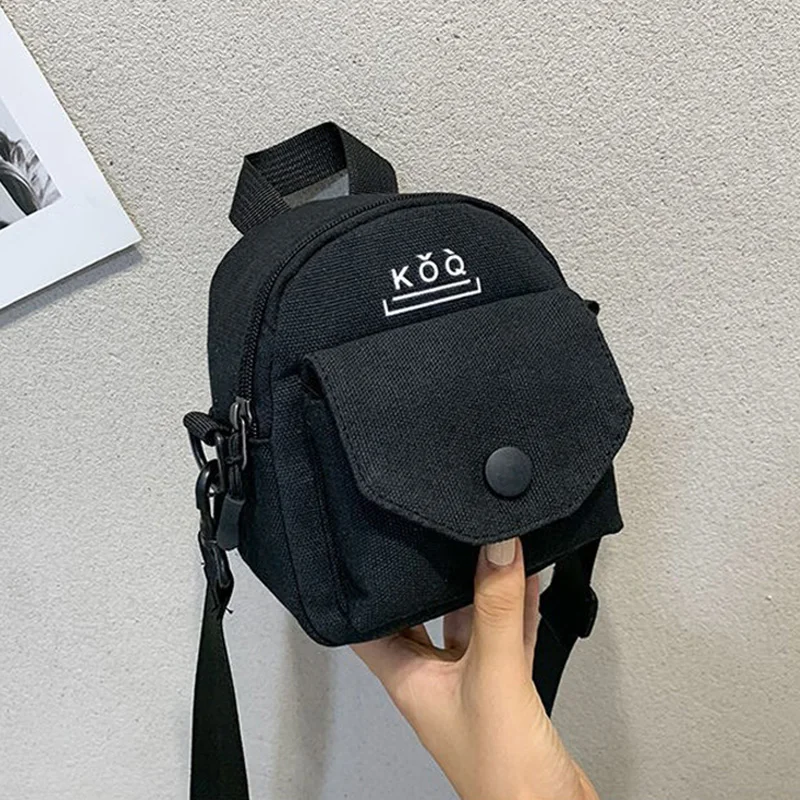 Versatile Small Canvas Fabric Handbag Casual Cross Body Shoulder Korean Style Student Bag with Detachable Shoulder Strap New