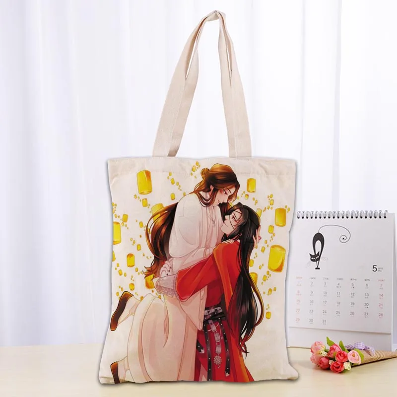 New Arrival Tian Guan Ci Fu 02 Bag Foldable Shopping Bag Reusable Eco Large Unisex Canvas Fabric Shoulder Bag Tote 0913