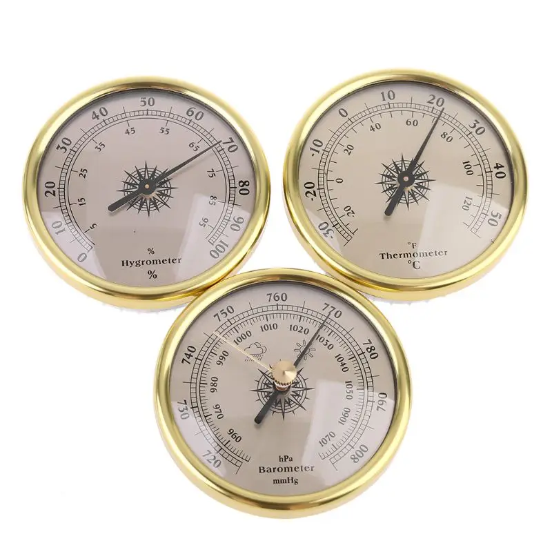 3 IN 1 Air Pressure Gauge Thermometer Hygrometer Barometer 72mm for Wall Mount Embedded Weather Forecast Station