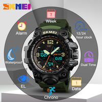 SKMEI Digital Wristwatches Men Sports Watches Chrono Countdown Waterproof LED Military Watch Men Student Clock Relogio Masculino