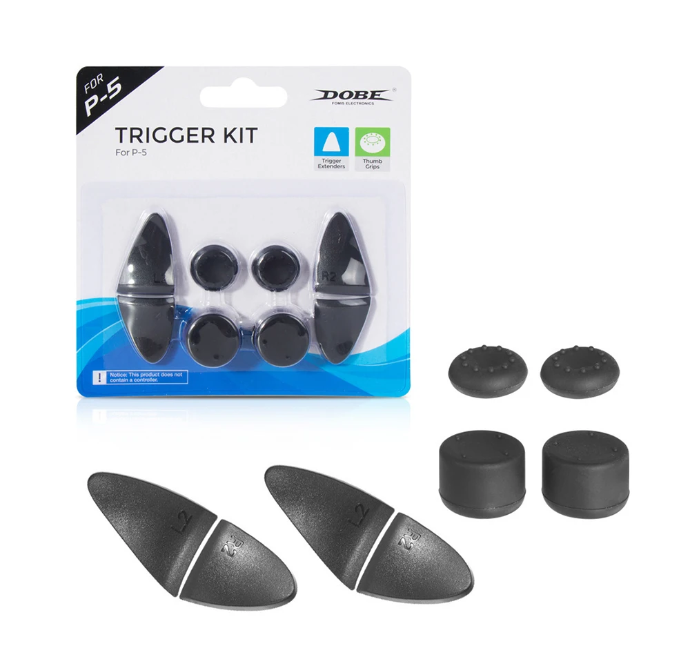 30 conjuntos 8 em 1 para ps5 gamepad l2 r2, botão de disparo rocker, conjunto de botões abs, acessórios de jogo, controle de botões estendidos