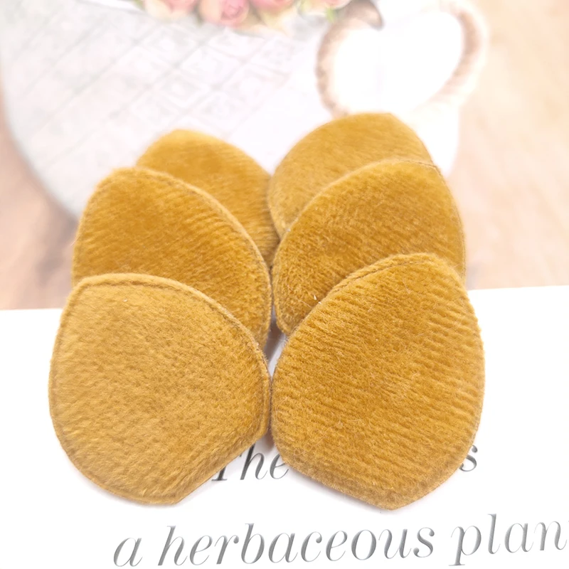 50Pcs 3.5*4CM Felt Rabbit Ear Padded Applique For DIY  Headwear Crafts Patches Decor Ornament Clothing Accessories