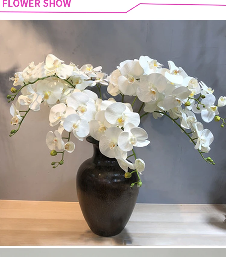 Konservierte Orchidee Phalaenopsis Strukturierte realistische Blumen Künstliche Blumen Familie Hochzeit Ornamente DIY Dekoration – Detail 3
