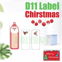 New Cute Niimbot D11 D110 Printer Thermal Label Maker Paper Sticker Adhesive Waterproof Oil Resistant New Year Christmas Gift