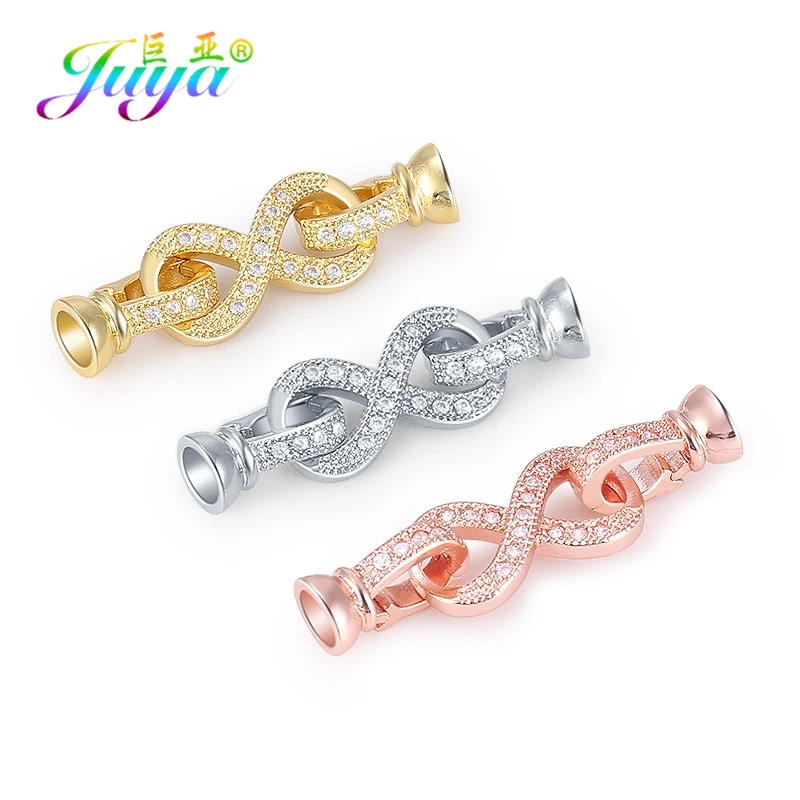 Juya DIY Schmuck Ergebnisse liefert Unendlichkeit Stecker Verschluss Verschluss Zubehör für Natursteine Perlen Perlen Schmuck herstellung – Detail 1
