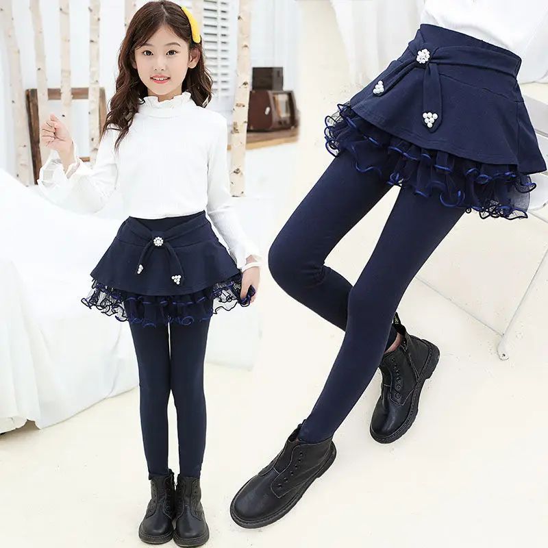 Kids Girls Legging Skirt-Pants Kid Girl Spring Autumn Leggings Children\'s Girls Skirt Pants Cotton Pants for 3-9 Years KF963