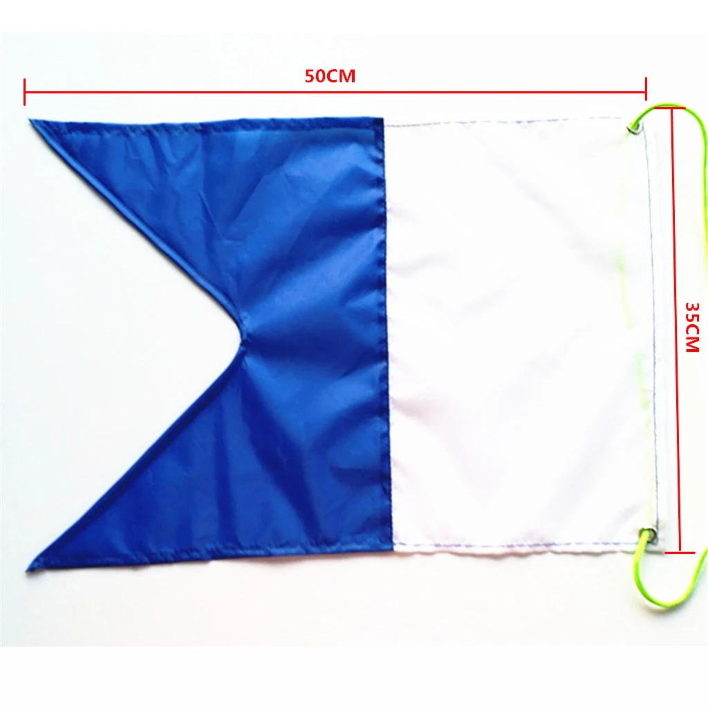 50x35 cm (20x14 pollici) Scuba Diving Dive Boat Alpha Flag National Banner International Sign-blu e bianco