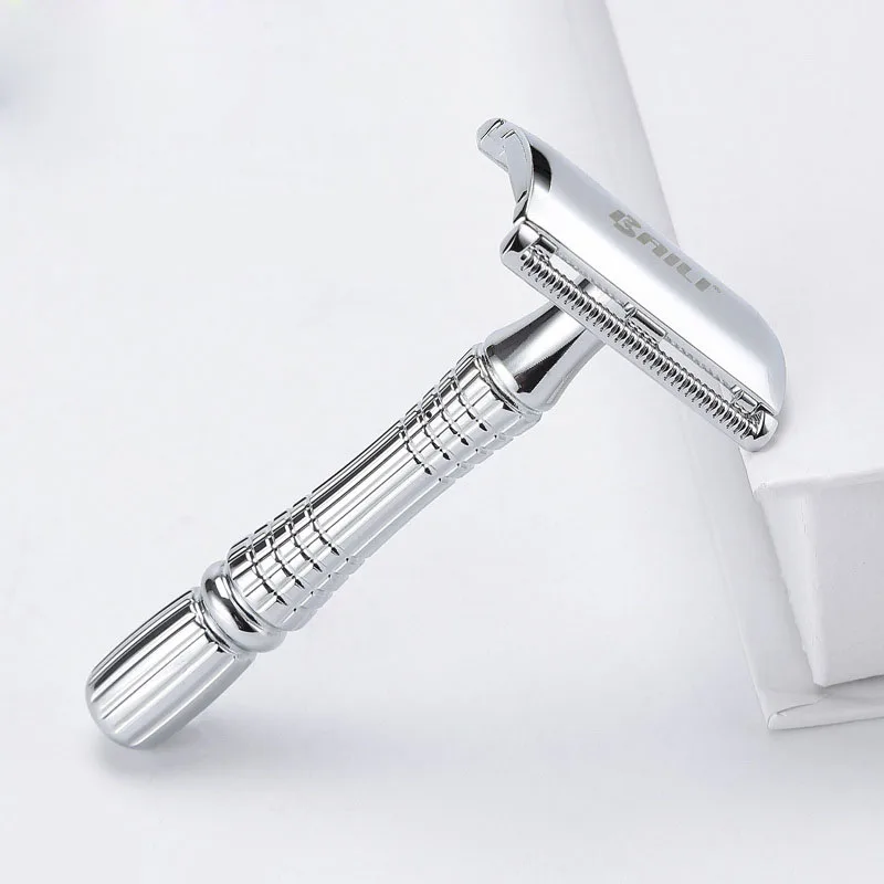 Men\'s Shaving Razor Double Edge Safety Razor Zinc Alloy Safety Razor Classic For Men 1 Razor 1 Blade 1 Case Shaver set