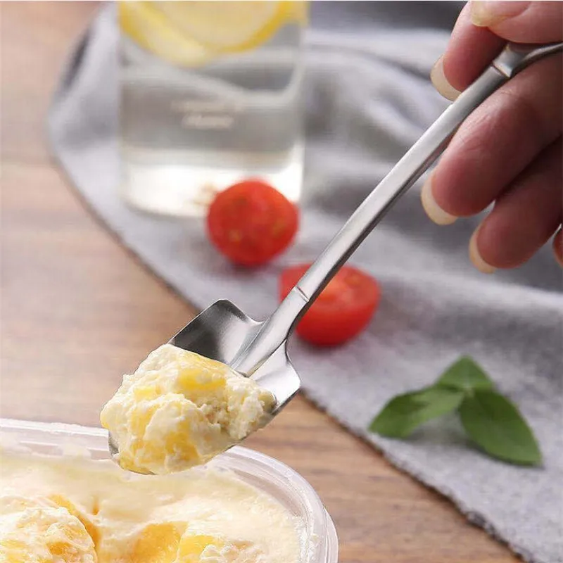 Stainless steel kitchen gadget accessories silver golden dessert fruit spoon spoon shovel coffee spoon teaspoon Christmas gift